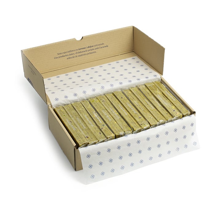 Box 12 bars of pistachio nougat 400grs