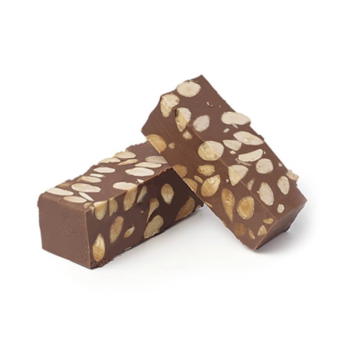 Torró de praliné de xocolata amb ametlles