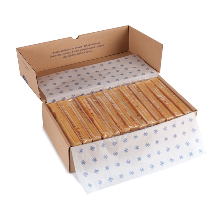 Boîte 12 barres crême brûlée nougat 400grs