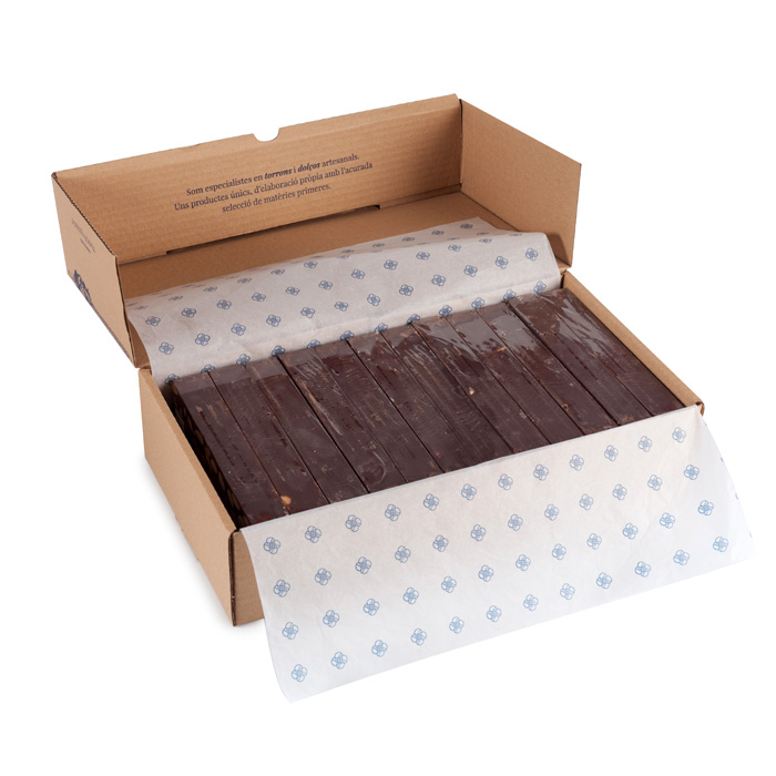Boîte de 12 tablettes de chocolat noir et amandes 400grs